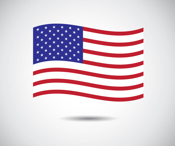 American flag vector illustration - Vector, Image