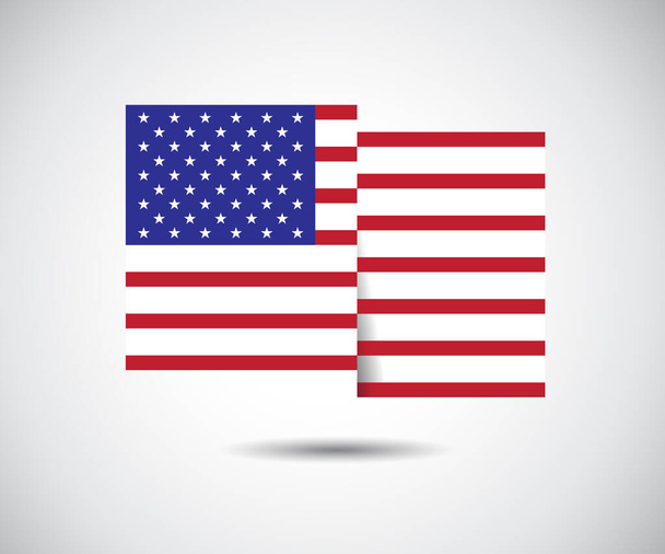 Vektor-Illustration der amerikanischen Flagge - Vektor, Bild