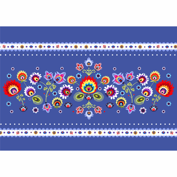 Folk pattern with flower - Vector, Image