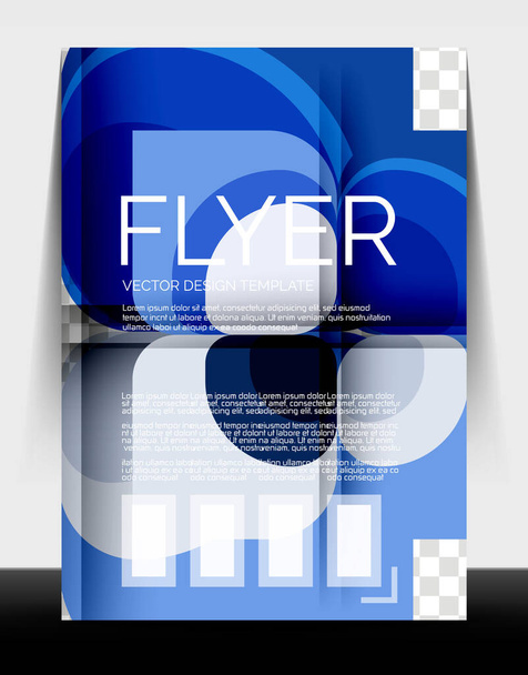 Obchodní výroční zpráva brožura šablony, A4 velikost kryty vytvořené s geometrické moderní vzory - Vektor, obrázek