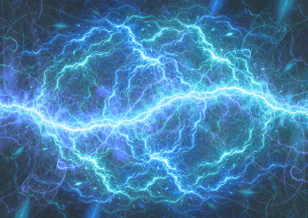 Foudre bleue, fond électrique abstrait, concept de puissance et d'énergie
 - Photo, image