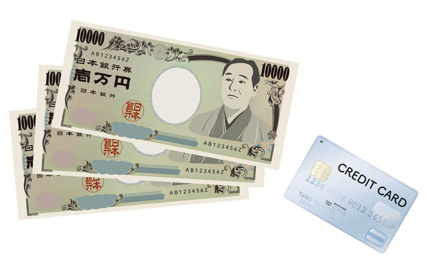 Imagem ilustração de caixa, dinheiro e cartão de crédito (platina
) - Vetor, Imagem