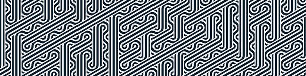 πολύχρωμο πλακίδιο με απρόσκοπτη τυχαία πλέξη κυματιστές γραμμές μοτίβο, σύνδεση τέχνη φόντο σχεδιασμό εικονογράφηση   - Διάνυσμα, εικόνα