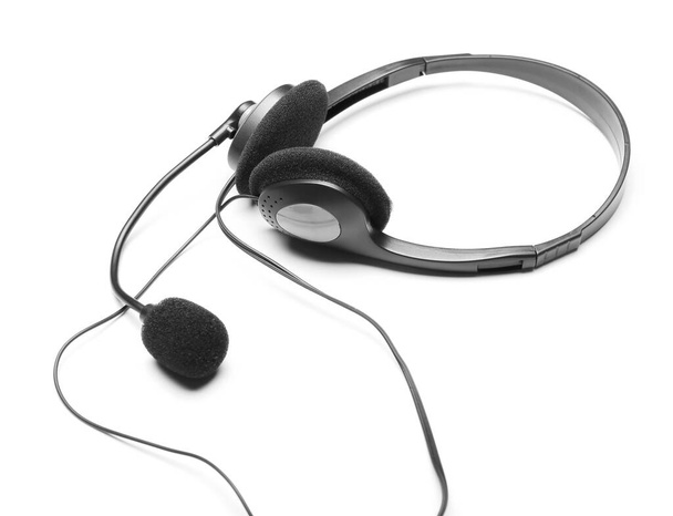 Modern headset fehér háttér - Fotó, kép