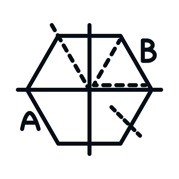 График и иконка стиля школьной математики
 - Вектор,изображение
