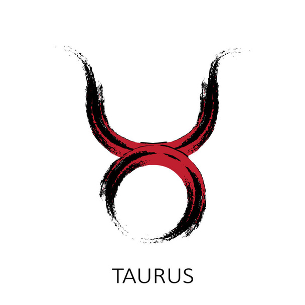 Zodiac sign Taurus isolated on white background. Zodiac constellation. Design element for horoscope and astrological forecast. Hand drawn style. Vector illustration. - Vektor, Bild