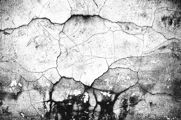 Törött beton, kő vagy aszfalt sűrű fedőszerkezete. Grunge háttér. elvont féltónusú vektor illusztráció - Vektor, kép