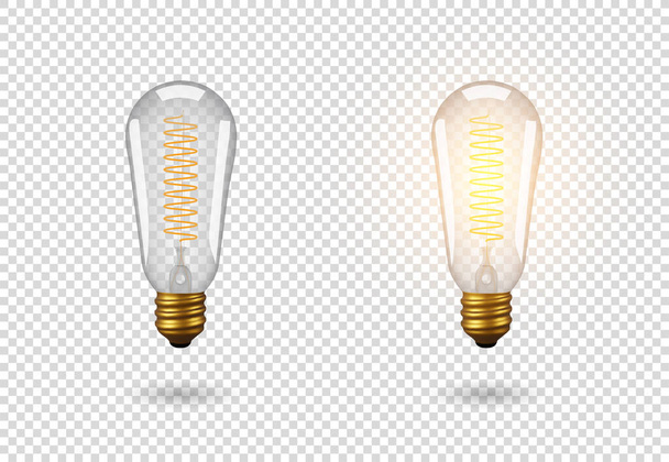 Vector Isolated light bulb. - Vetor, Imagem