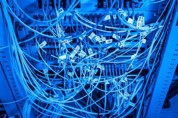 Glasfaser-Netzwerk-Server - Foto, Bild