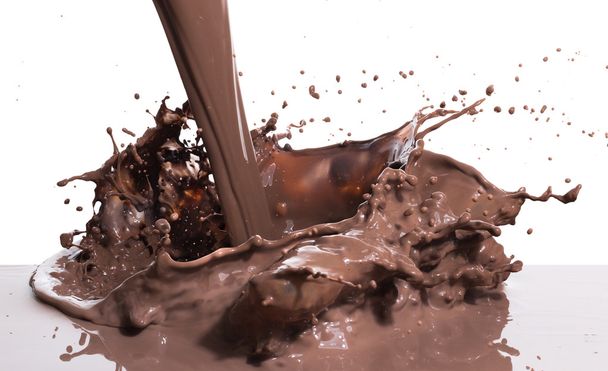 hete chocolade splash - Foto, afbeelding