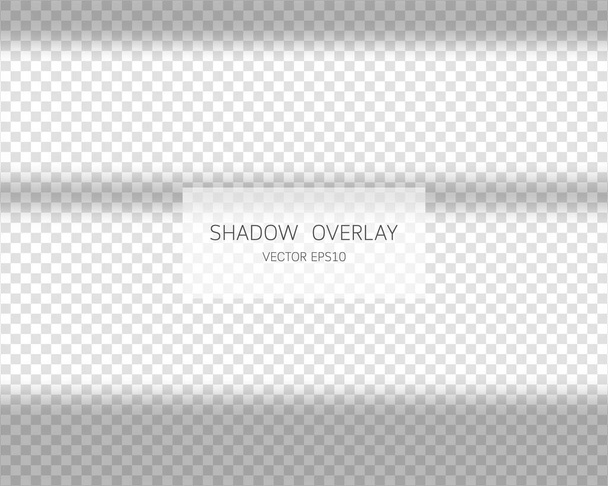 Efecto de superposición de sombras. Sombras naturales de la ventana aisladas sobre fondo transparente. Ilustración vectorial.  - Vector, Imagen