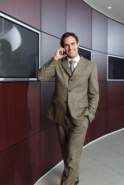 Businessman with mobile phone h - Photo, Image