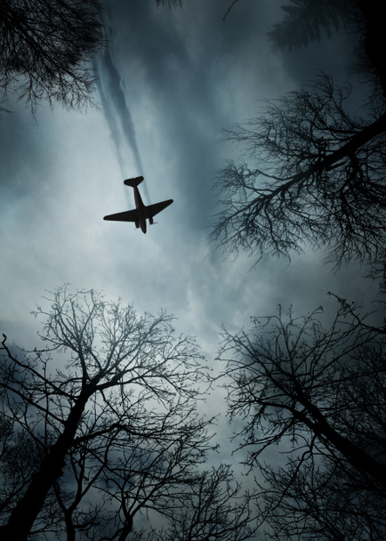 Avião Segunda Guerra Mundial era em voo
 - Foto, Imagem