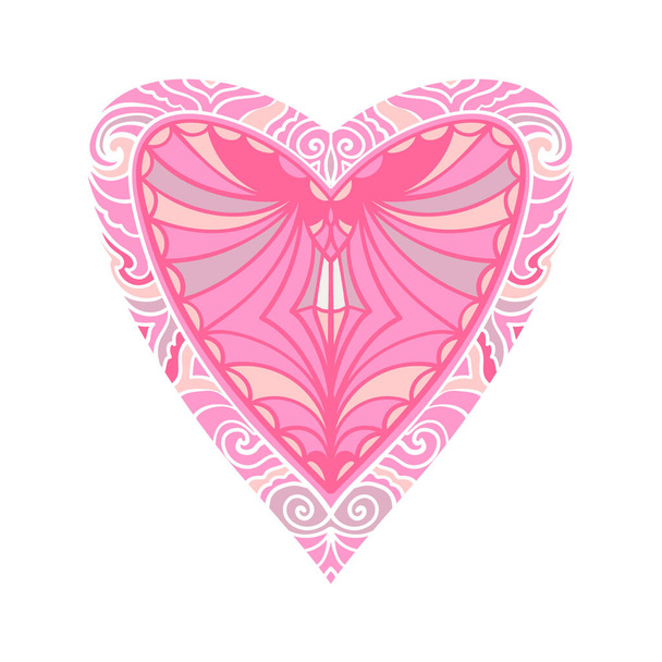 Декоративное декоративное сердце. Дизайн любовной печати
 - Вектор,изображение