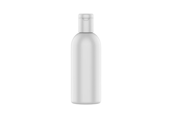 Blank promotional pocket hand sanitizer and cosmetic lotion plastic bottle for branding, 3d render illustration. - Fotoğraf, Görsel