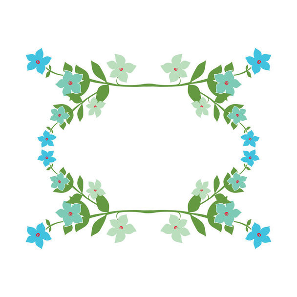 Vector floral frame. Decorative design element for poster, card, scrapbbok, stickers - Vektor, obrázek