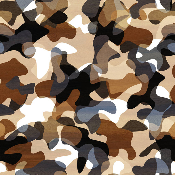 Nahtloses / bearbeitbares Camouflage-Muster - Foto, Bild