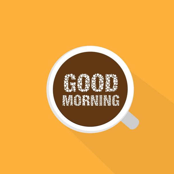 Ilustración vectorial de Buenos días con café
 - Vector, imagen