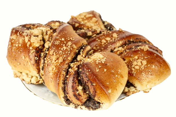 zoete broodjes met maanzaad - Foto, afbeelding