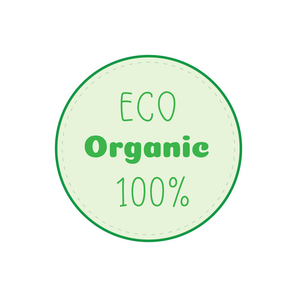 Diseño del logotipo del vector 100% orgánico
. - Vector, imagen