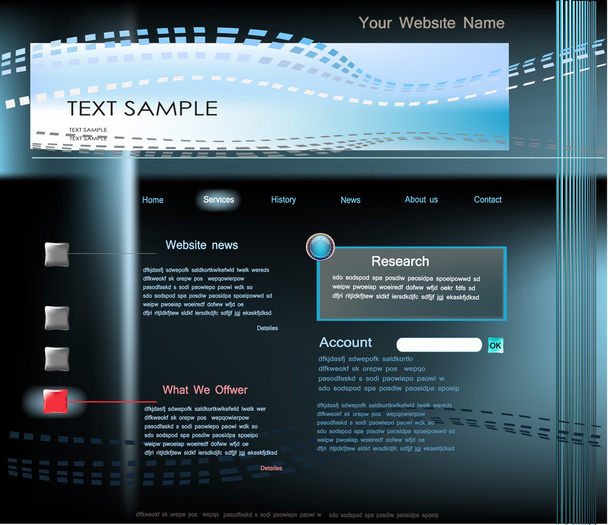 Abstract web page template - Vector, imagen