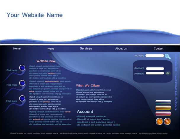 Abstract web page template - Vector, Image