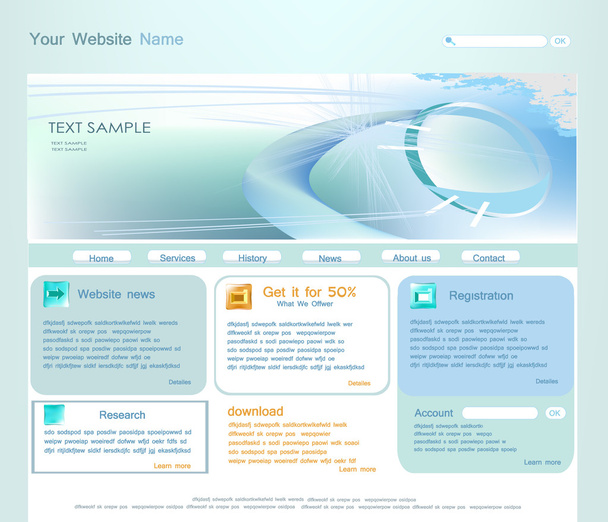 Abstract web page template - Vecteur, image