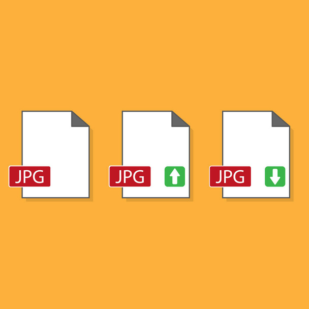 JPG file format icon, vector illustration. Плоский стиль дизайна. иконка векторного формата JPG на белом фоне, иконка формата JPG Eps10
. - Вектор,изображение
