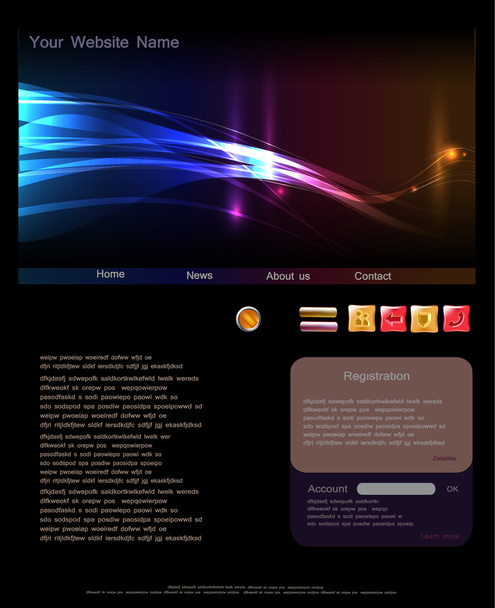 Abstract web page template - Vetor, Imagem