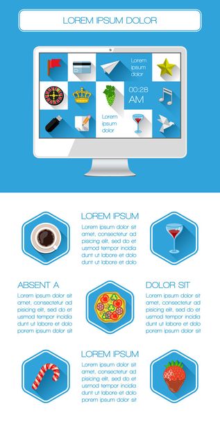 UI, infografiky a webové prvky - Vektor, obrázek