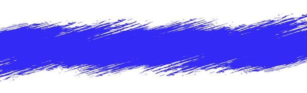 Kék festék kenet fehér panorámás háttéren - Vektor illusztráció - Vektor, kép