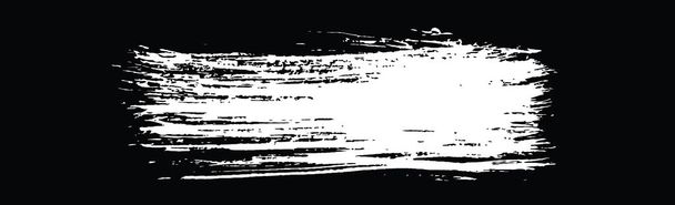 Smear van witte verf op een zwarte panoramische achtergrond - Vector illustratie - Vector, afbeelding