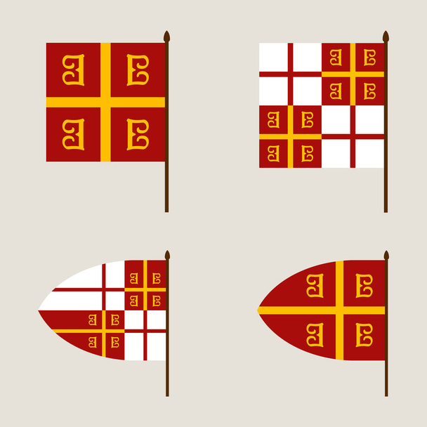vector image with the Byzantine Imperial flag for your design - Vector, Image