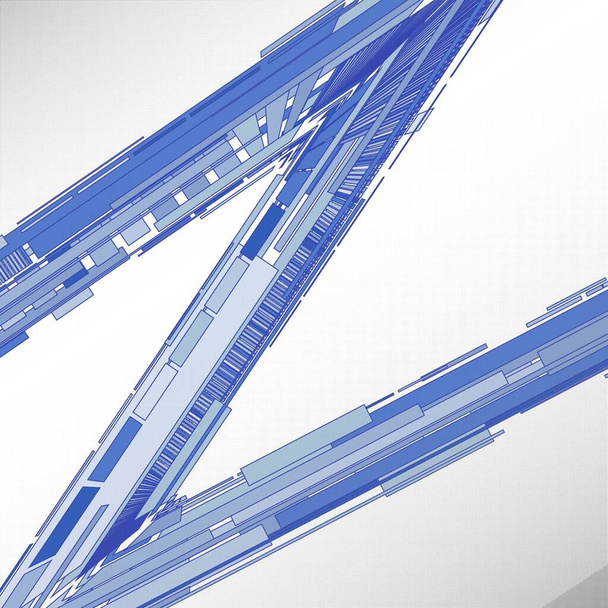 зигзаг голубой геометрической формы
  - Фото, изображение