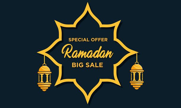 Ramadan Kareem gift card ornament vector illustratie - Vector, afbeelding