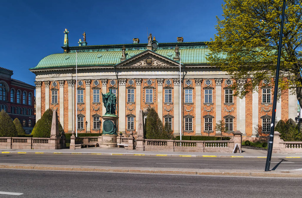 スウェーデンのストックホルムにある貴族の家は、スウェーデン貴族のために記録と行動を維持しています - 写真・画像