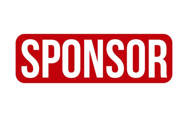 Sponsor Timbro di gomma. Illustrazione vettoriale del sigillo di gomma Grunge dello sponsor rosso - Vettore
 - Vettoriali, immagini
