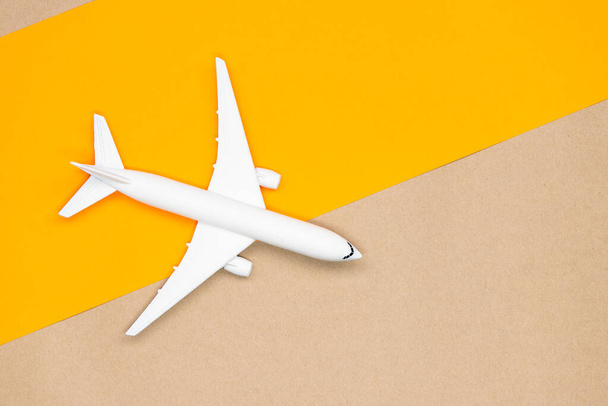 Model plane,airplane on pastel color background - Fotó, kép