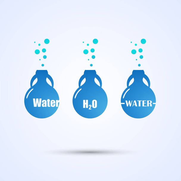 Three blue jugs of blue white background - Vector, Image