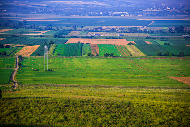 aerial view of the countryside in poland - Foto, afbeelding