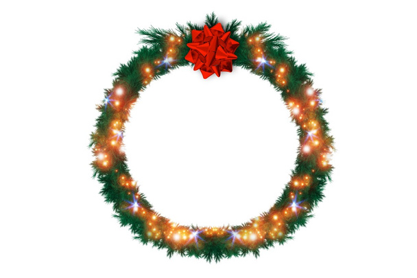 クリスマスの花輪 - 写真・画像