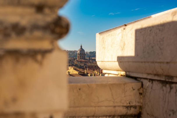 Piazza Venezia, view from Vittorio Emanuele II Monument, Rome - Photo, Image