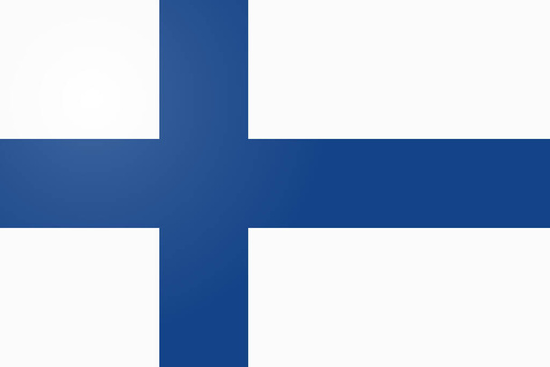 Прапор Фінляндії, офіційні кольори і пропорції правильно. Національний прапор Фінляндії. Плоский вектор. ЕПС10. - Вектор, зображення