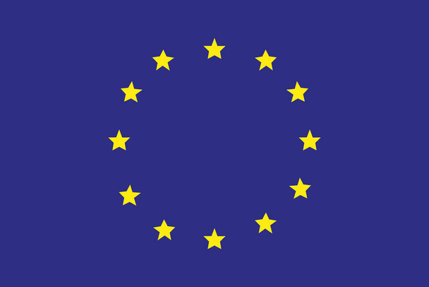 Vlag van Europa, Europese Unie. - Vector, afbeelding