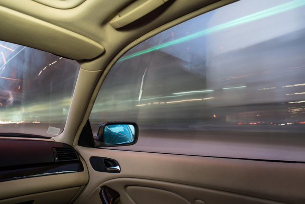 Car interior on driving. - Photo, image