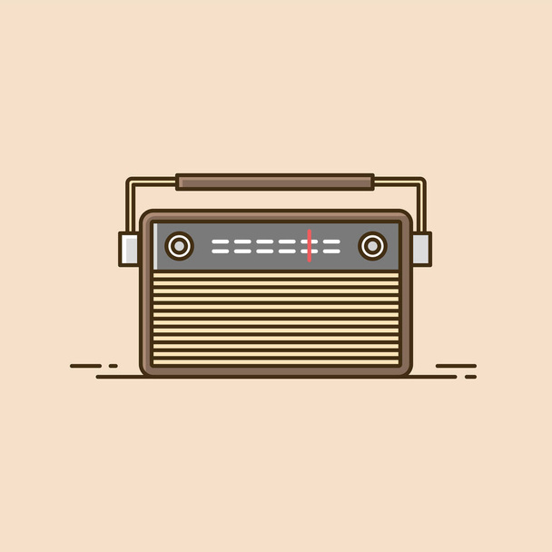 Immagine vettoriale radio vintage. Stile di design piatto
 - Vettoriali, immagini