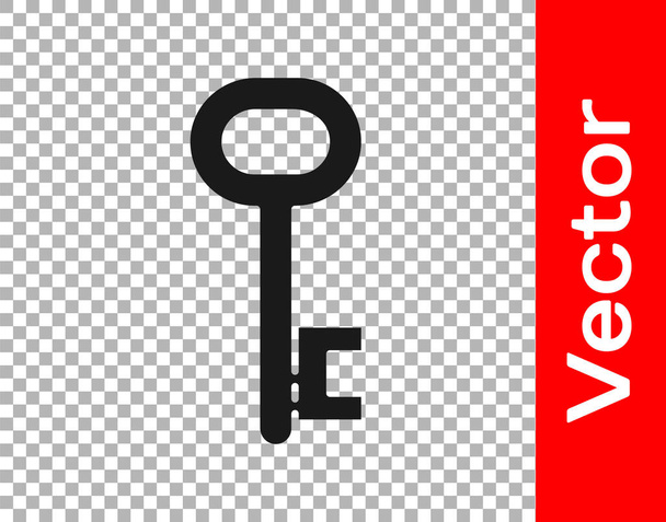 Black House Schlüsselsymbol isoliert auf transparentem Hintergrund. Vektorillustration - Vektor, Bild