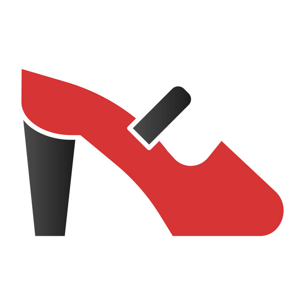 High Heels flache Ikone. Frauenschuh-Ikonen im trendigen flachen Stil. Design für Schuhe im Gradienten-Stil, entworfen für Web und App. Eps 10. - Vektor, Bild
