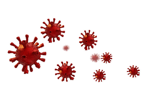 coronavirus exploser covid-19 covid 19 fond de l'épidémie isolé - rendu 3d
 - Photo, image