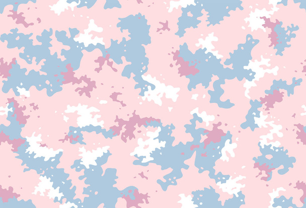 Camouflage seamless pattern in delicate colors for printing on fabrics for childrens and sportswear - Vetor, Imagem